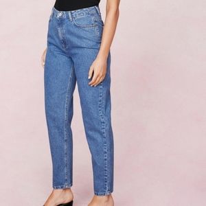 Nasty Gal Organic High Rise Tapered Mom Jeans
